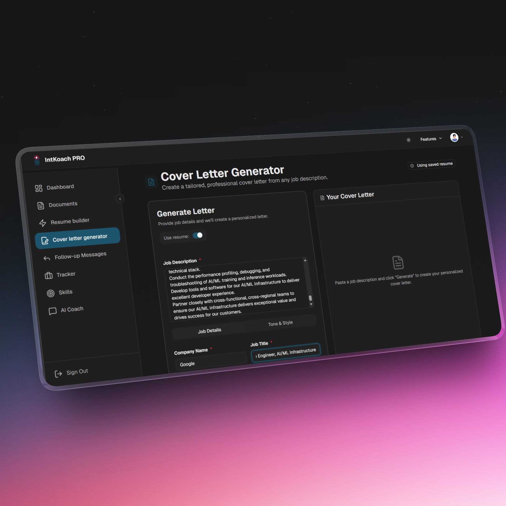 Cover Letter Generator